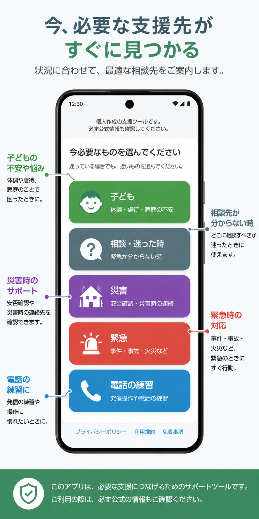 押すだけ相談ナビ screenshot 2