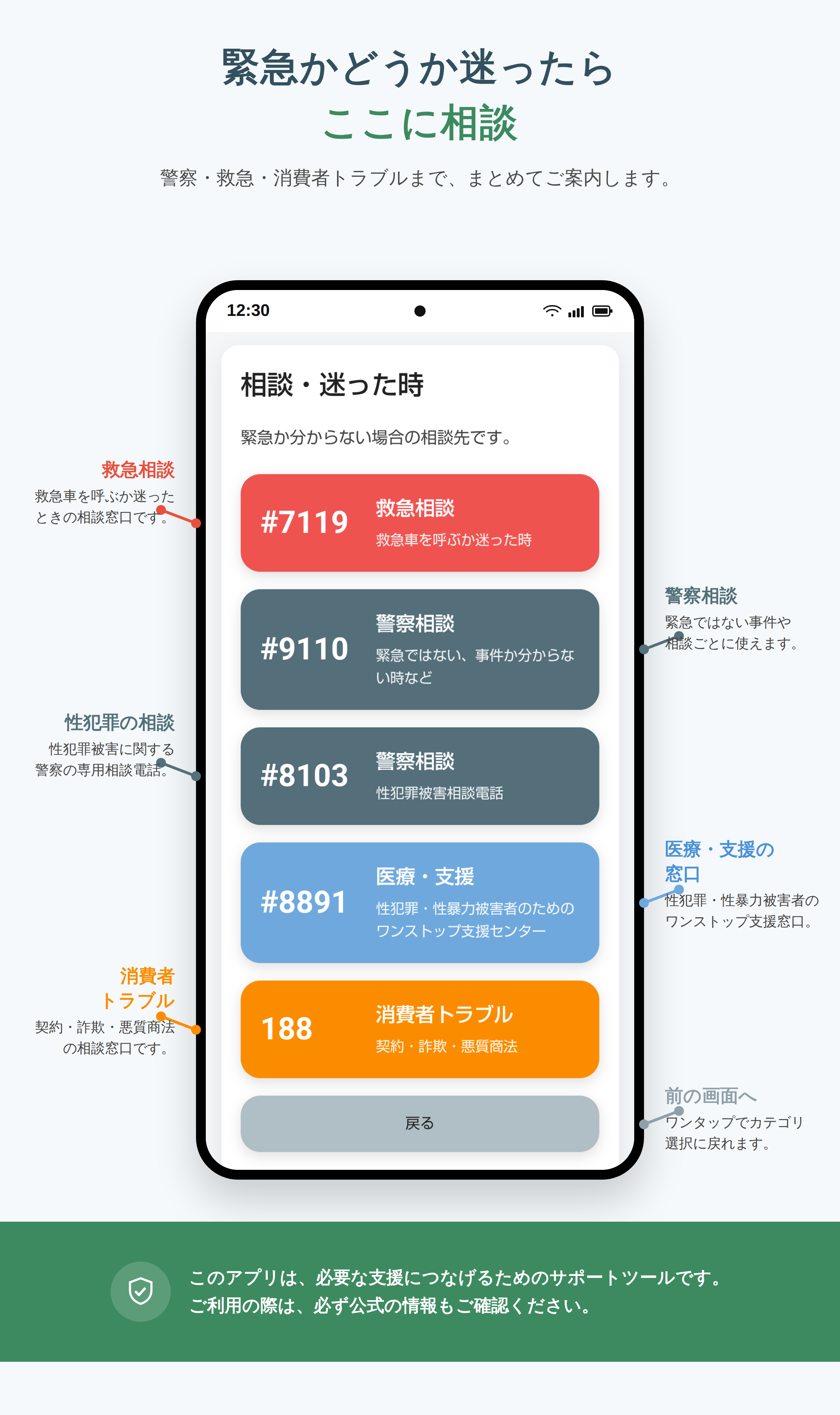 押すだけ相談ナビ screenshot 3