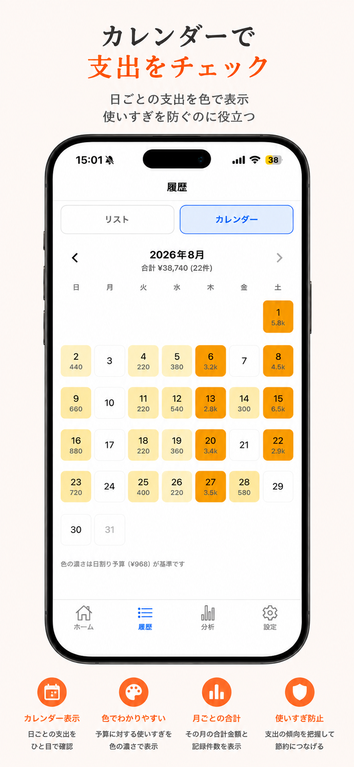飲み代家計簿 screenshot 2