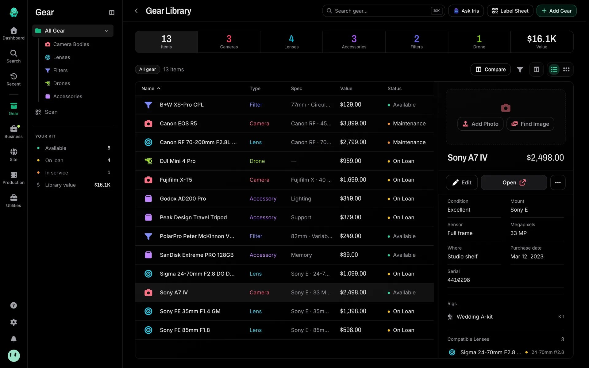 GearDex screenshot 1